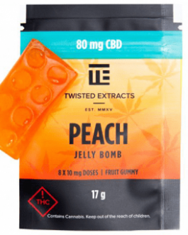 Twisted Extracts CBD Peach Jelly Bomb